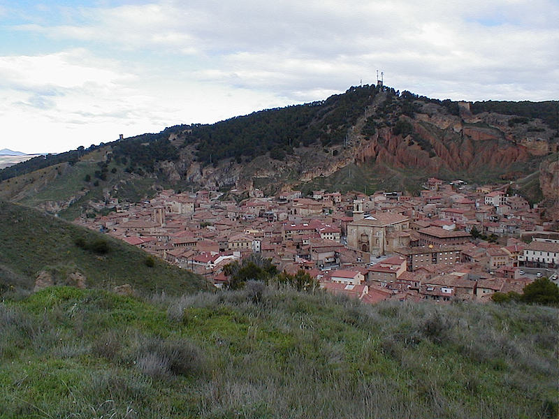 Ansicht des Städtchens Daroca in der Provinz Zaragoza, Spanien