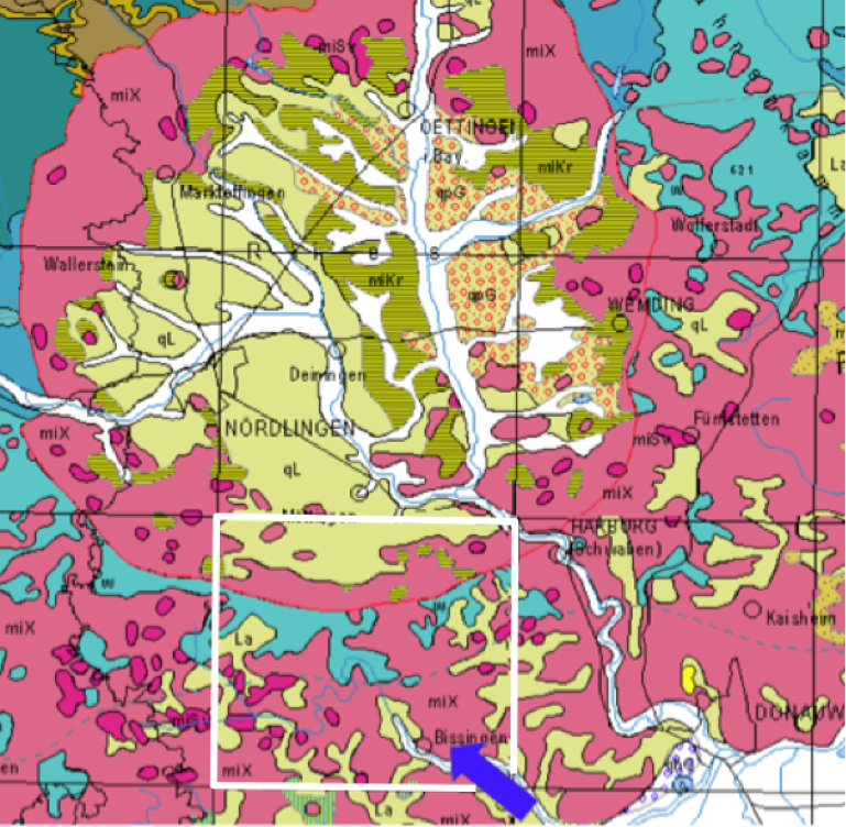 Ries-Krater geologische Übersichtskarte